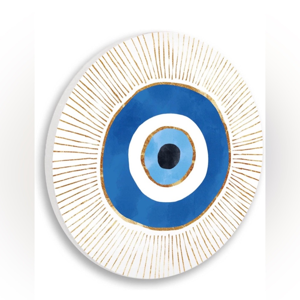 Stupell Industries Contemporary Evil Eye Nazar Shape Wood Wall Art